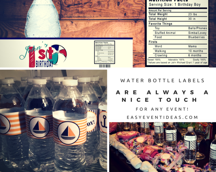 Water Bottle Labels are always a Nice Touch for any Event!