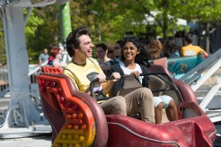 Students enjoy rides at Mason Day at the Fairfax campus. Photo by Alexis Glenn/Creative Services/George Mason University